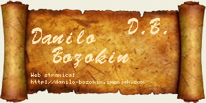 Danilo Bozokin vizit kartica